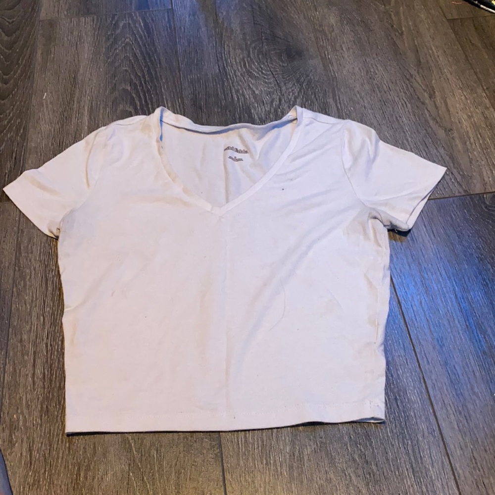 White crop top